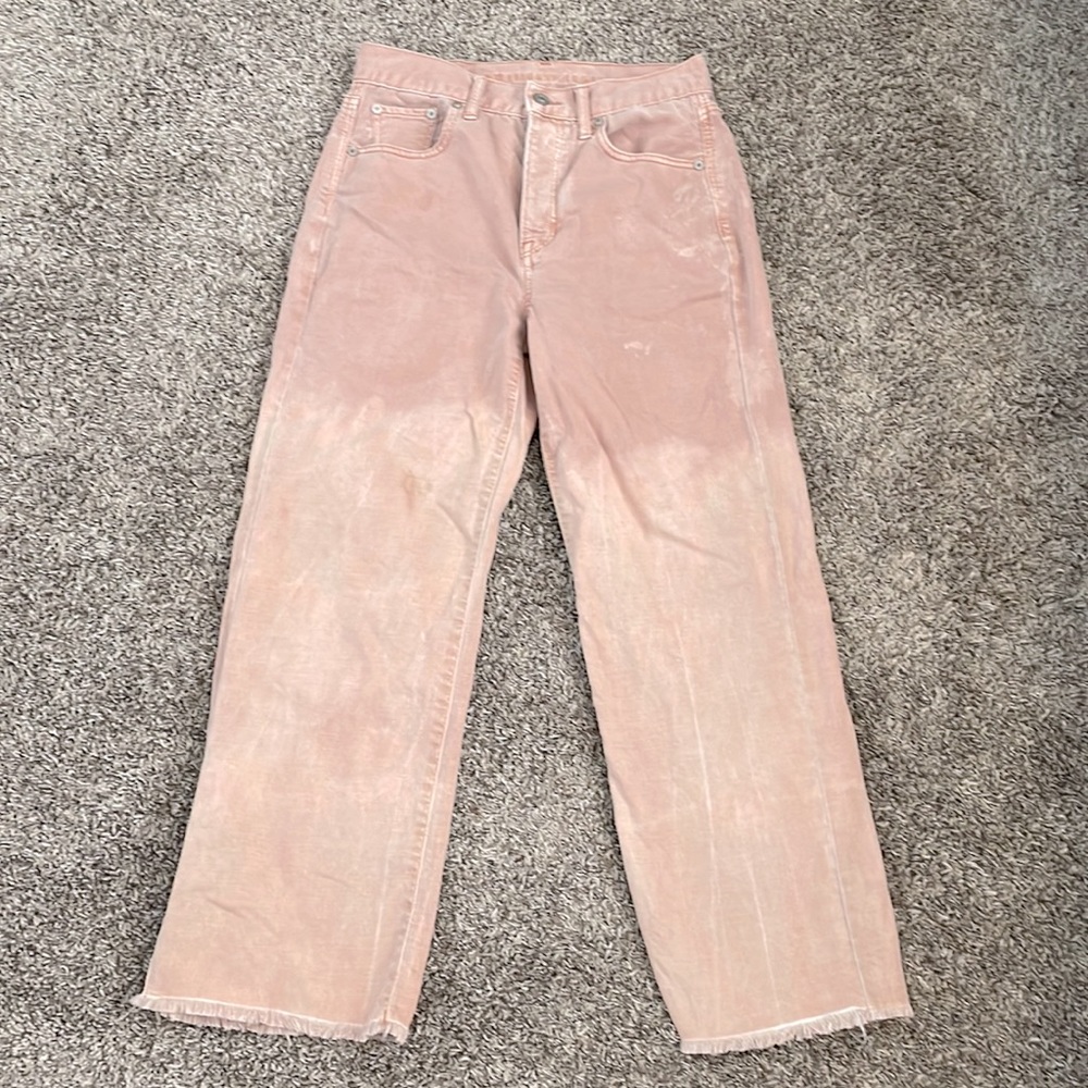 WOMENS HIGH RISE CROPPED AMERICAN EAGLE OMBRÉ JEANS